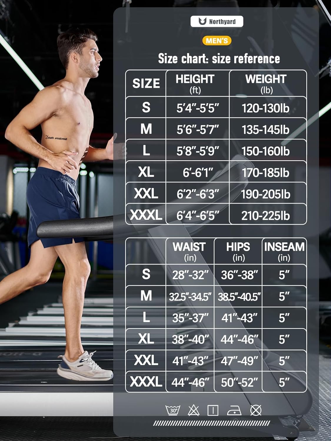 NORTHYARD Men's Running Athletic Shorts 5'' Workout Gym Tennis Short Quick Dry Lightweight Active Sports Basketball - Image 6