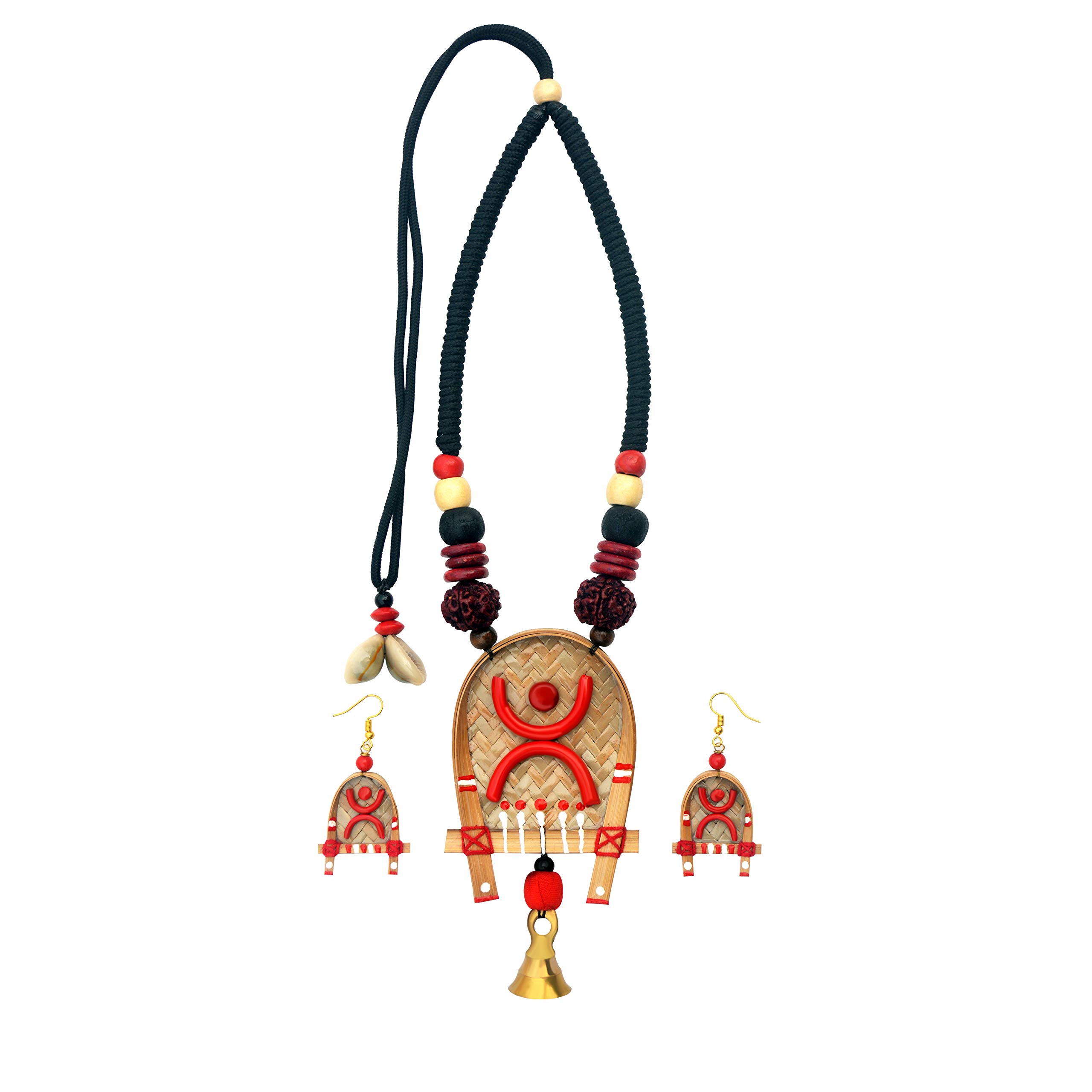 Karukala Jewellery Handcrafted Shitolpati wooden Necklace Set For Women (Color:Multi,Size:Free) (B07NW88NQ6) Amazon Price History, Amazon Price Tracker