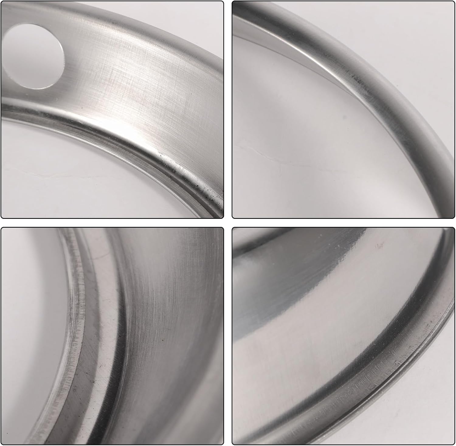 2 PCS Wok Ring, stainless steel Wok Rack, 7¾-Inch and 9¾-Inch Reversible Size for Kitchen Use