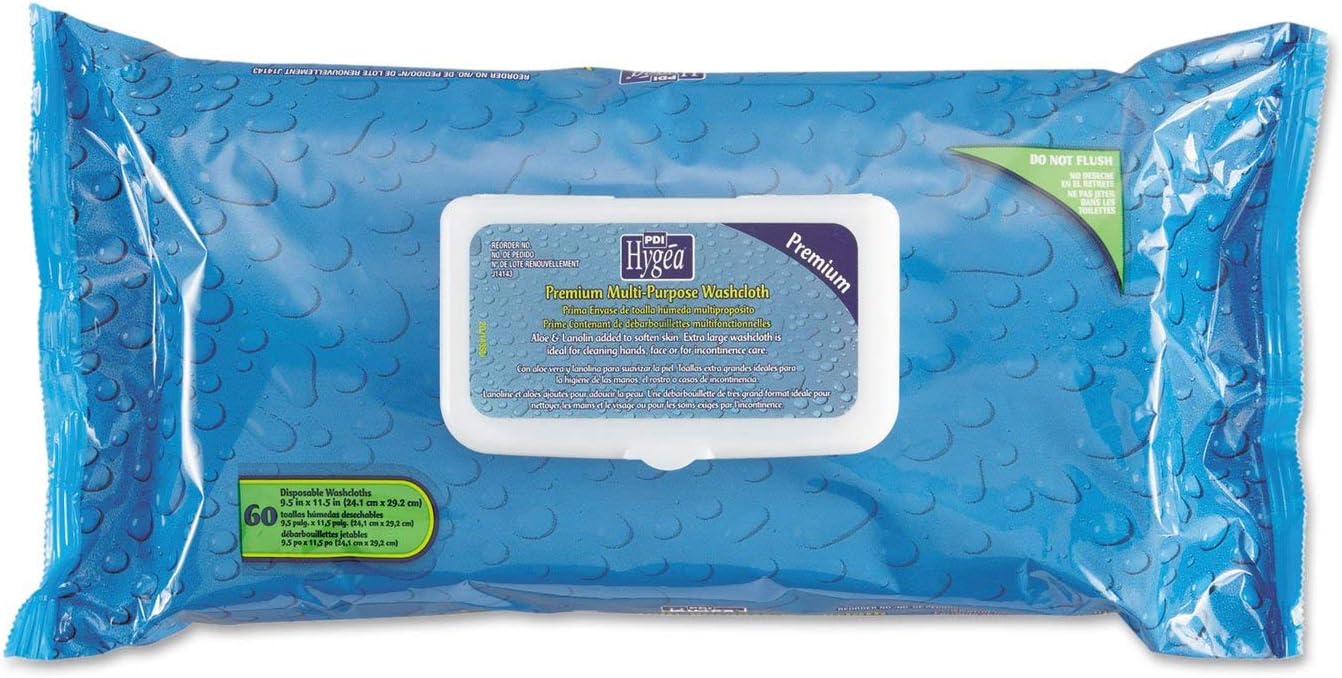 PDI Healthcare J14143 Hygea Multipurpose Washcloths (Pack of 360), White