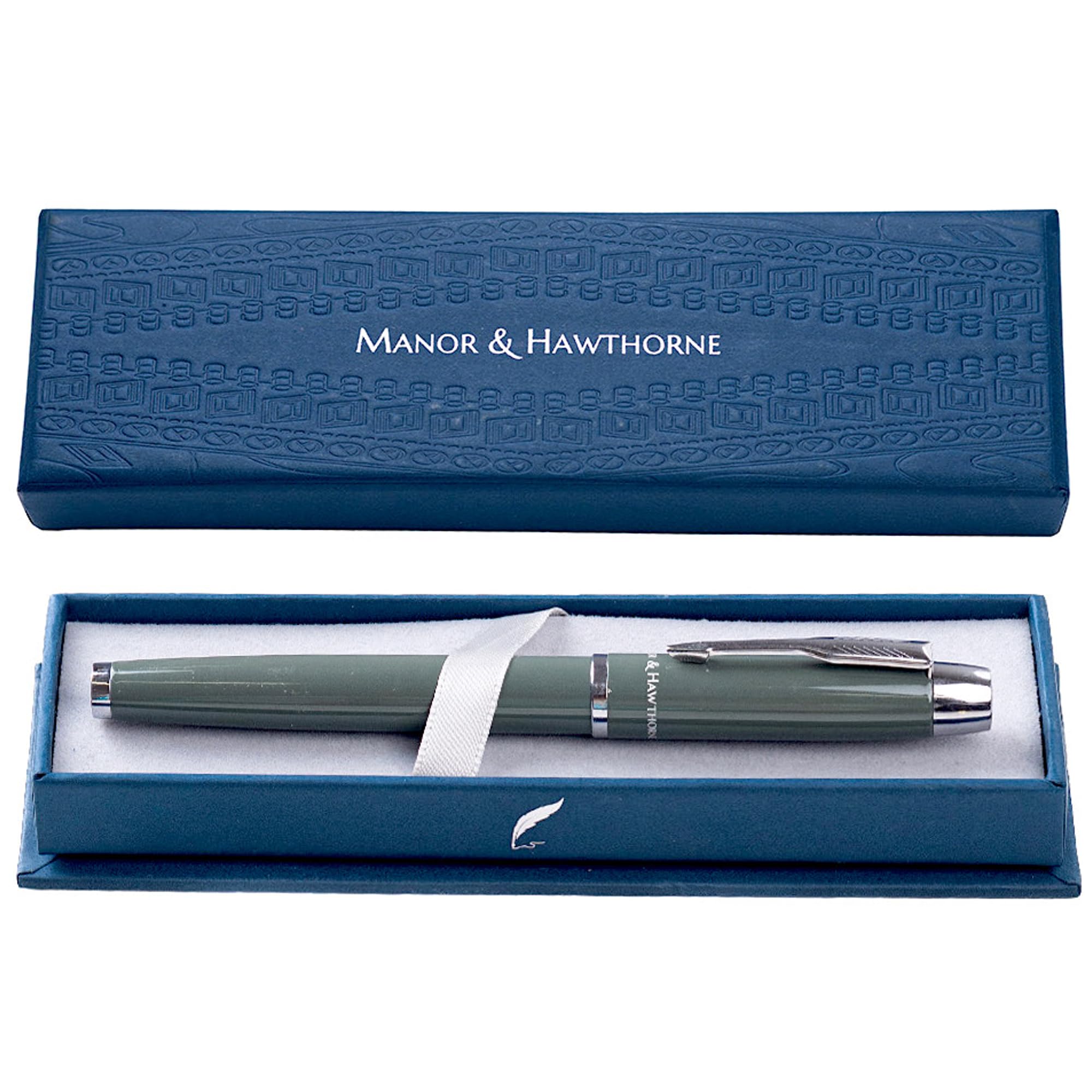 Manor & Hawthorne Personalized Rollerball Pen, Sage Green