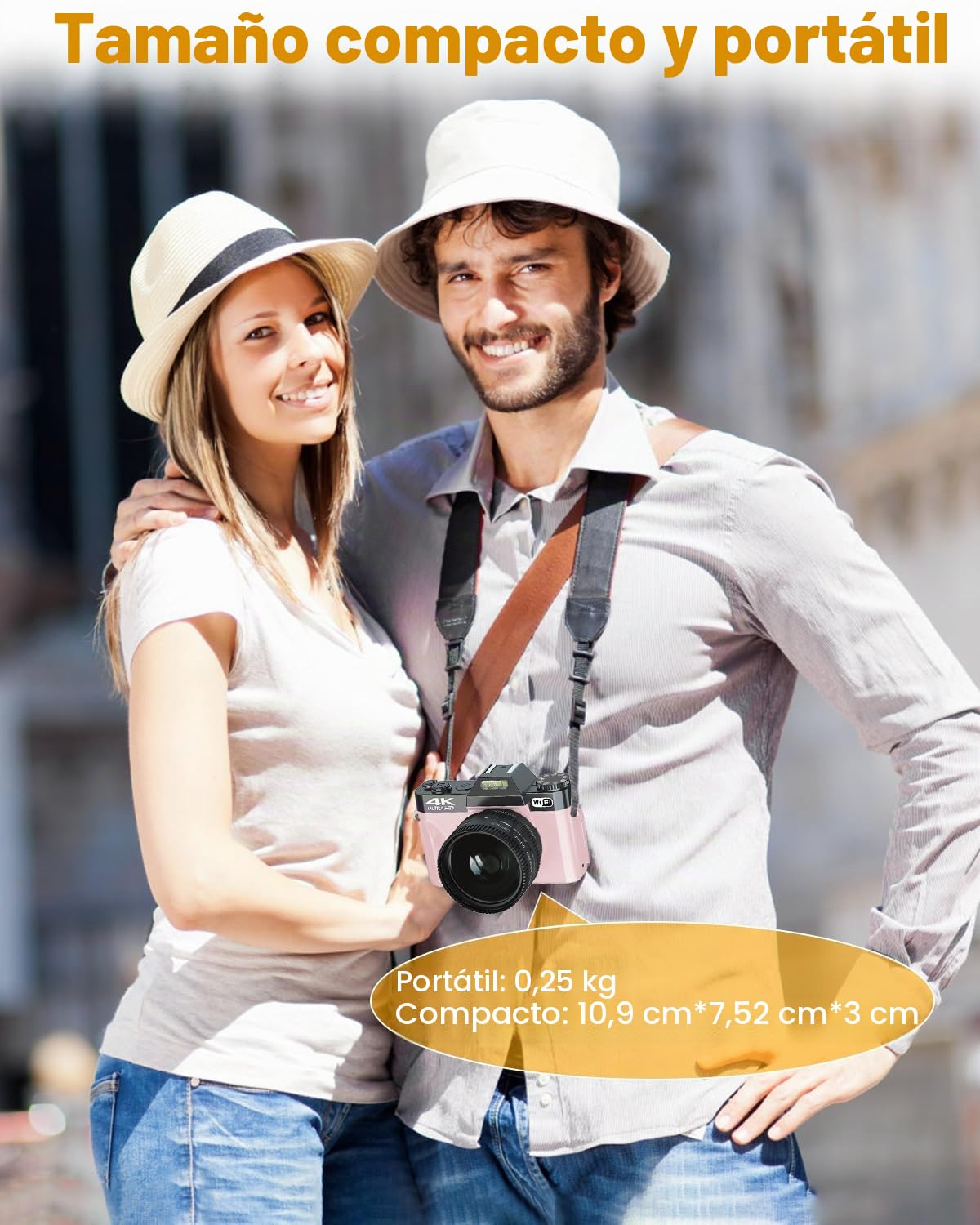 Cámara digital VJIANGER mejorada 2024 para fotografía 4K 56MP cámara de vlogging para YouTube con WiFi, pantalla abatible de 180 grados, zoom digital 16X, lente de 52 mm, 2 baterías, tarjeta TF de 32