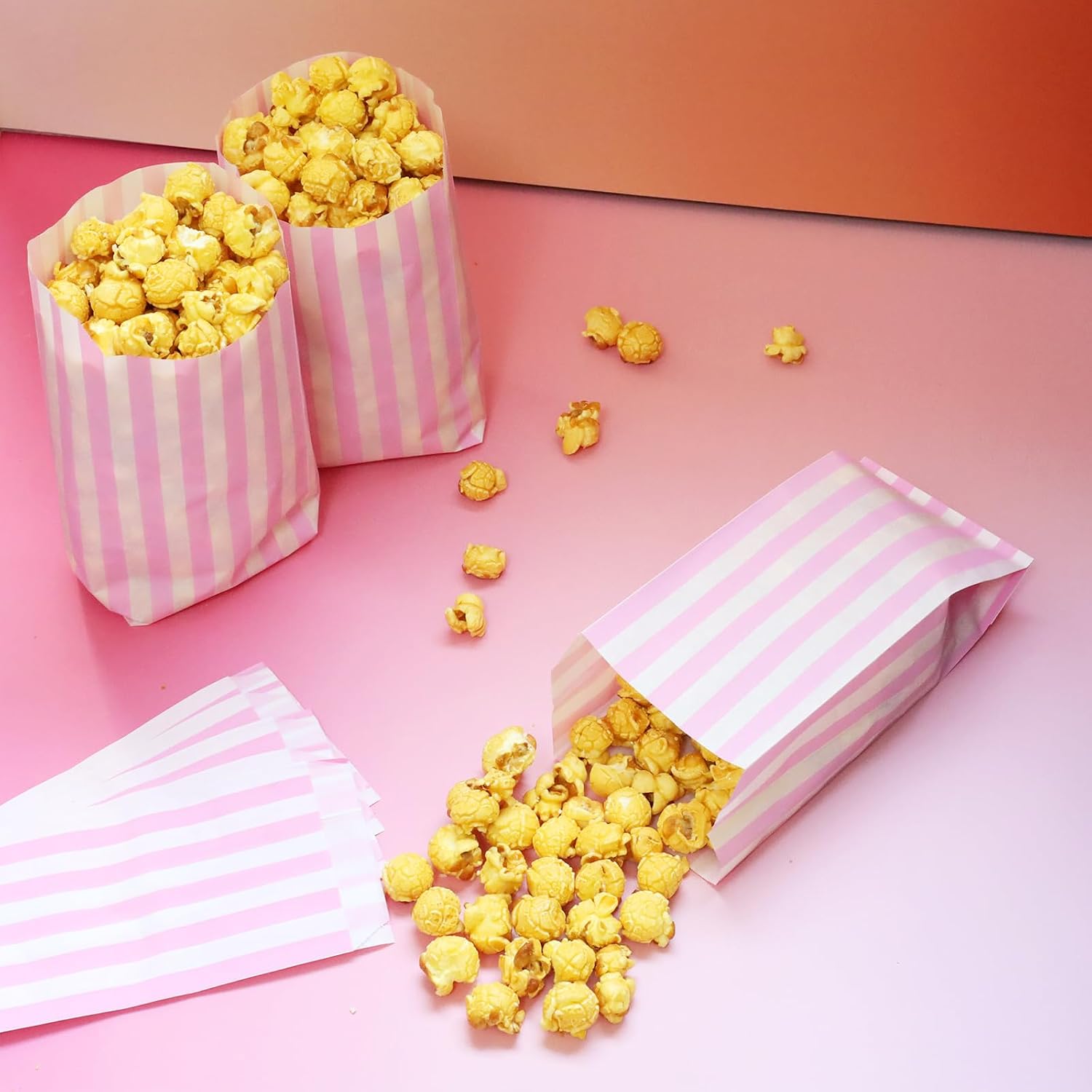 100 Pcs Paper Popcorn Bags