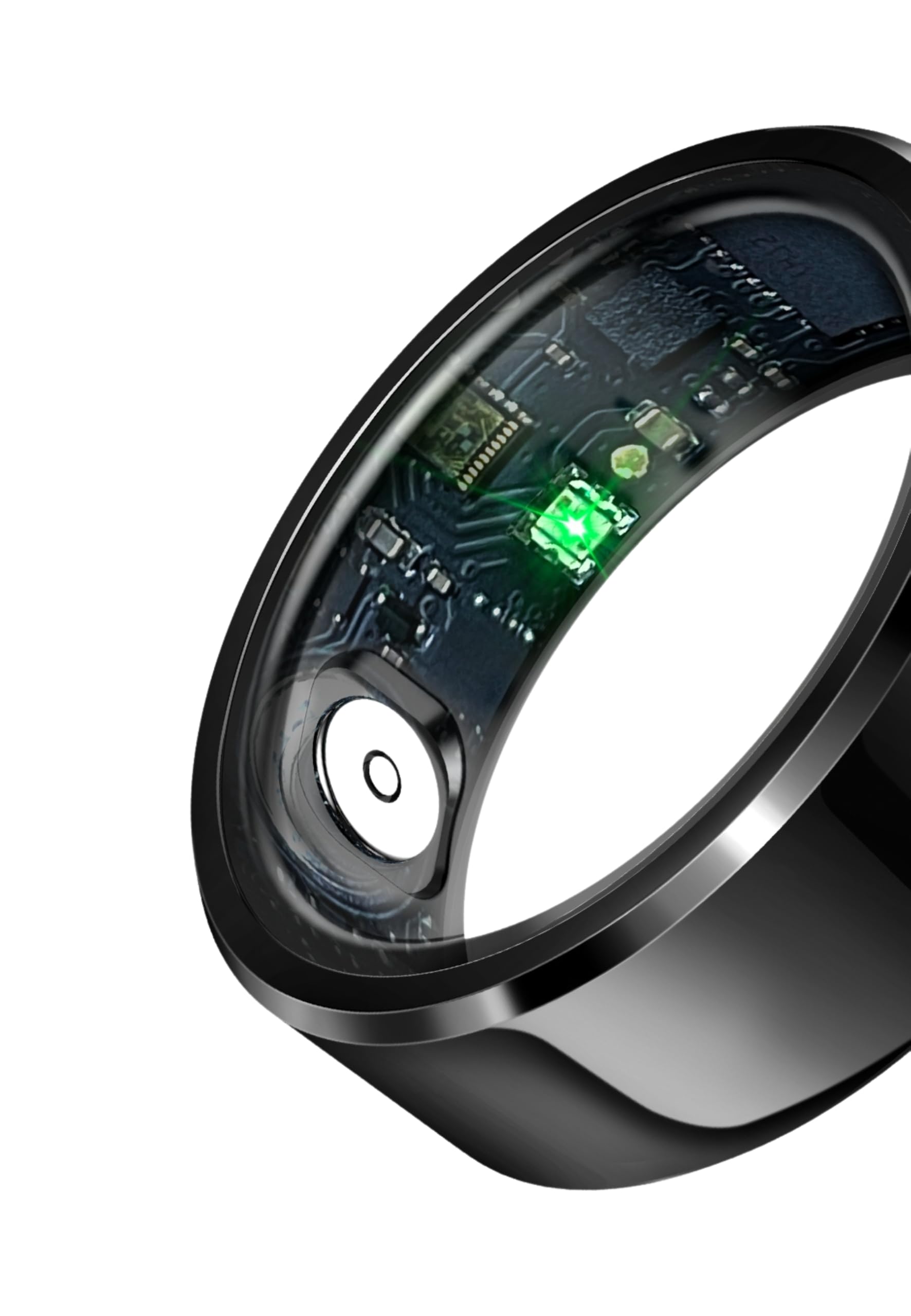 Smart Ring TM-NEXA - Elegante anillo inteligente con seguimiento de actividad y sueño, medición de frecuencia cardíaca, notificaciones inteligentes y control táctil (L)