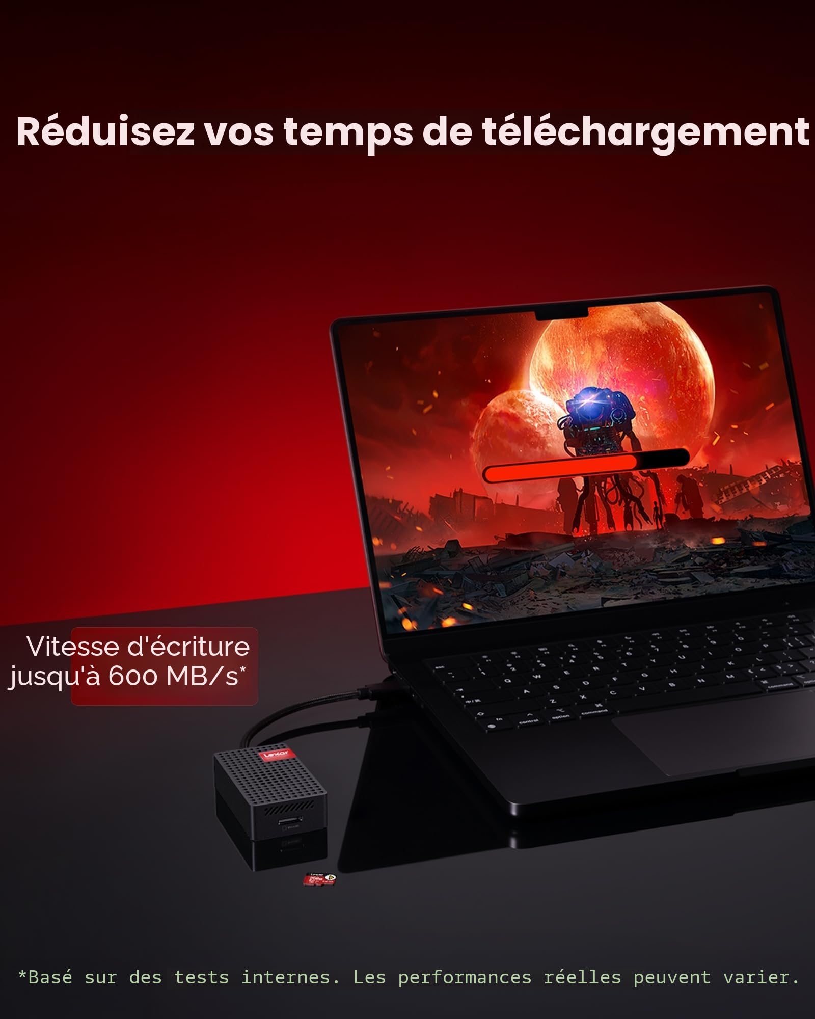 Lexar Play Pro Carte MicroSDXC Express 512Go 900MB/s Lecture 600MB/s Écriture A2 4K pour Gaming