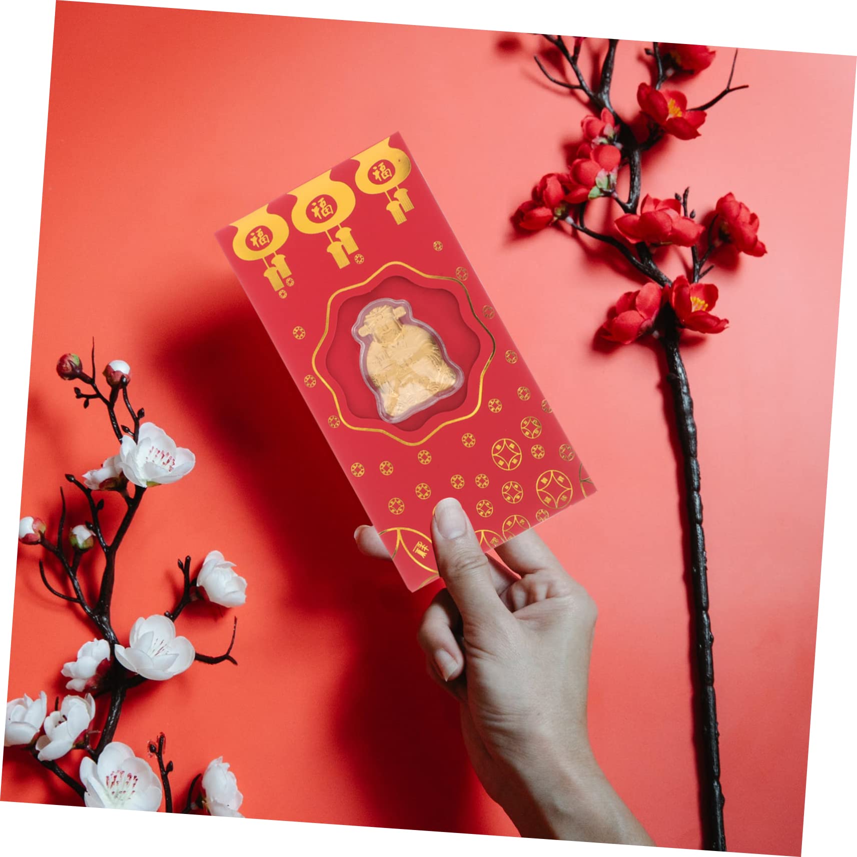 SEWACC 40 Piezas Sobre Rojo Del De La Riqueza Sobres Rojos Del Año Del Conejo Zodiaco 2023 Sobres Rojos Chinos Hong Bao Chino Decoración Lai Ver De Dinero Hoja De Oro