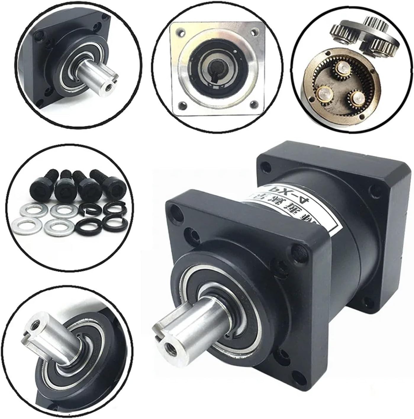 1pcs Step-Down Gearbox Speed Ratio 3-216:1 Reduction Gear 130 Flange Planetary Reducer for Servo Motor Nema52 Stepper Motor Reducer(22mm Ouput for servo,Ratio 15 to 1)