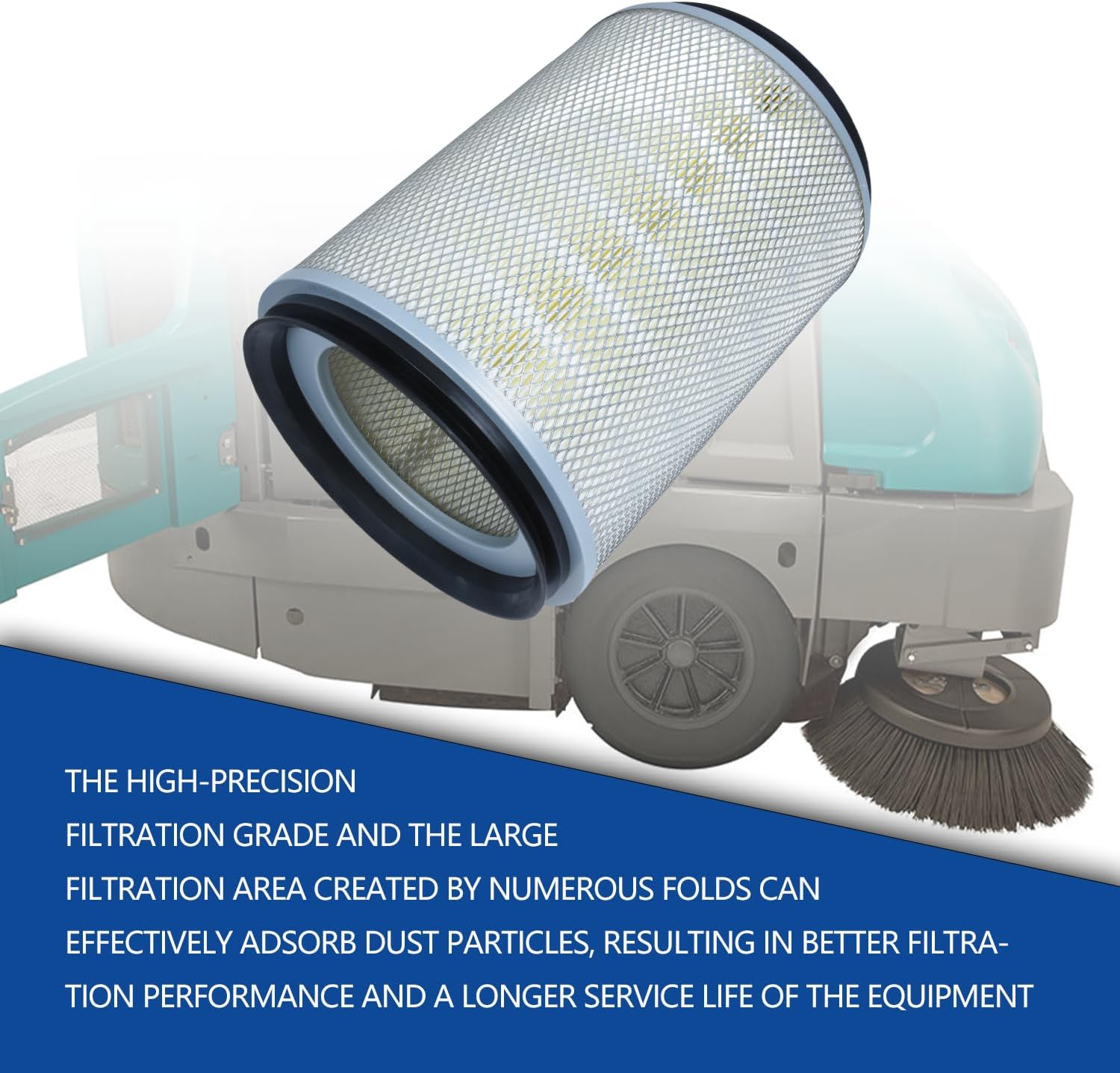 Cylinder Filter Compatible With Tennant S20 Diesel Sweeper S20 Electric Sweeper S20 Gas/LP Sweeper S30 Diesel Sweeper S30 G/LP Sweeper 1045900 TN1045900