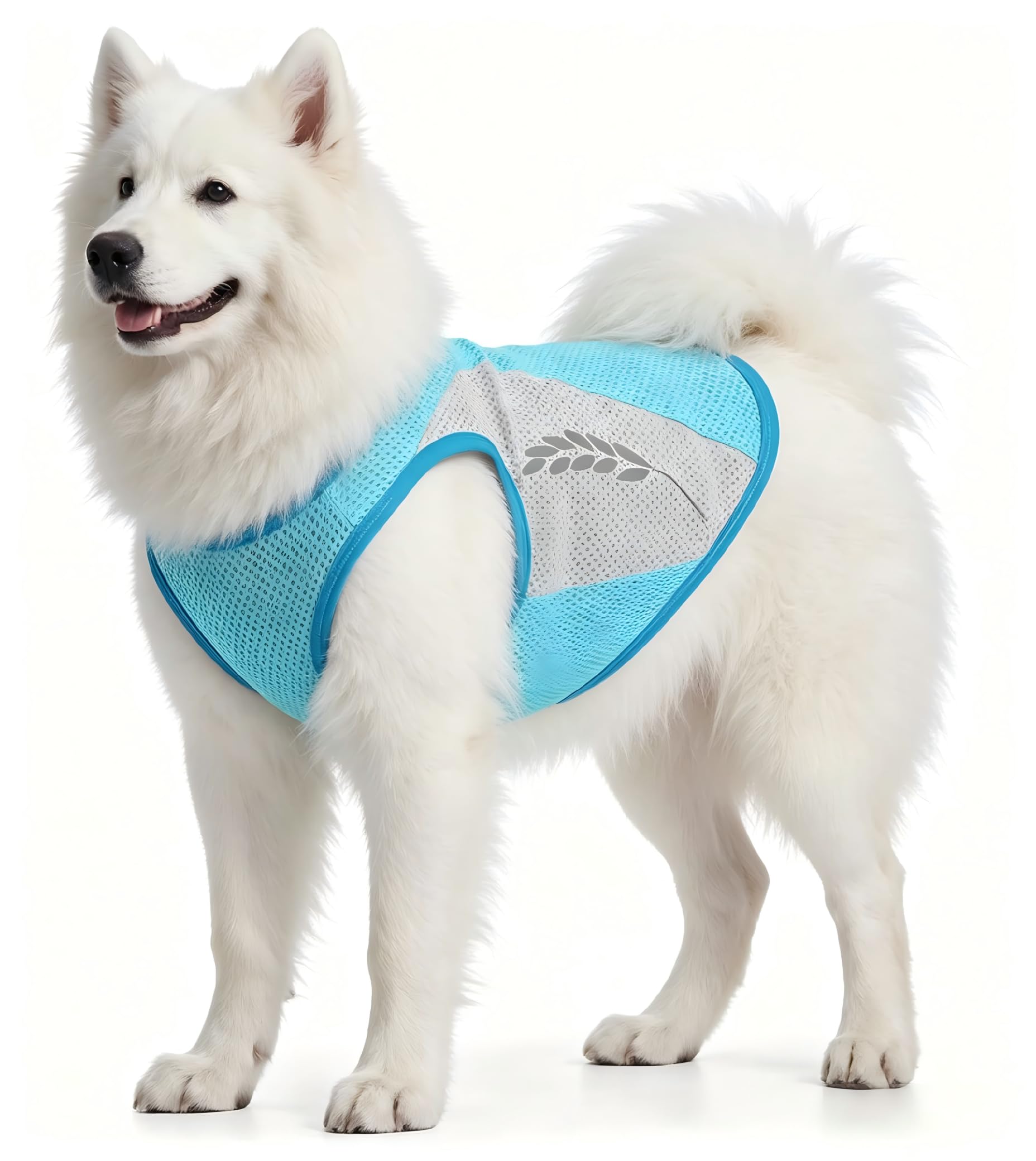 Dog Cooling Vest, Cooling Coat for Dogs Lightweight Quick-Drying Cooling Jacket, Sun Protection Reflective Summer Pet Clothes, Breathable Heat Resistant Outfit for Walking Camping Hiking，Green：2XL