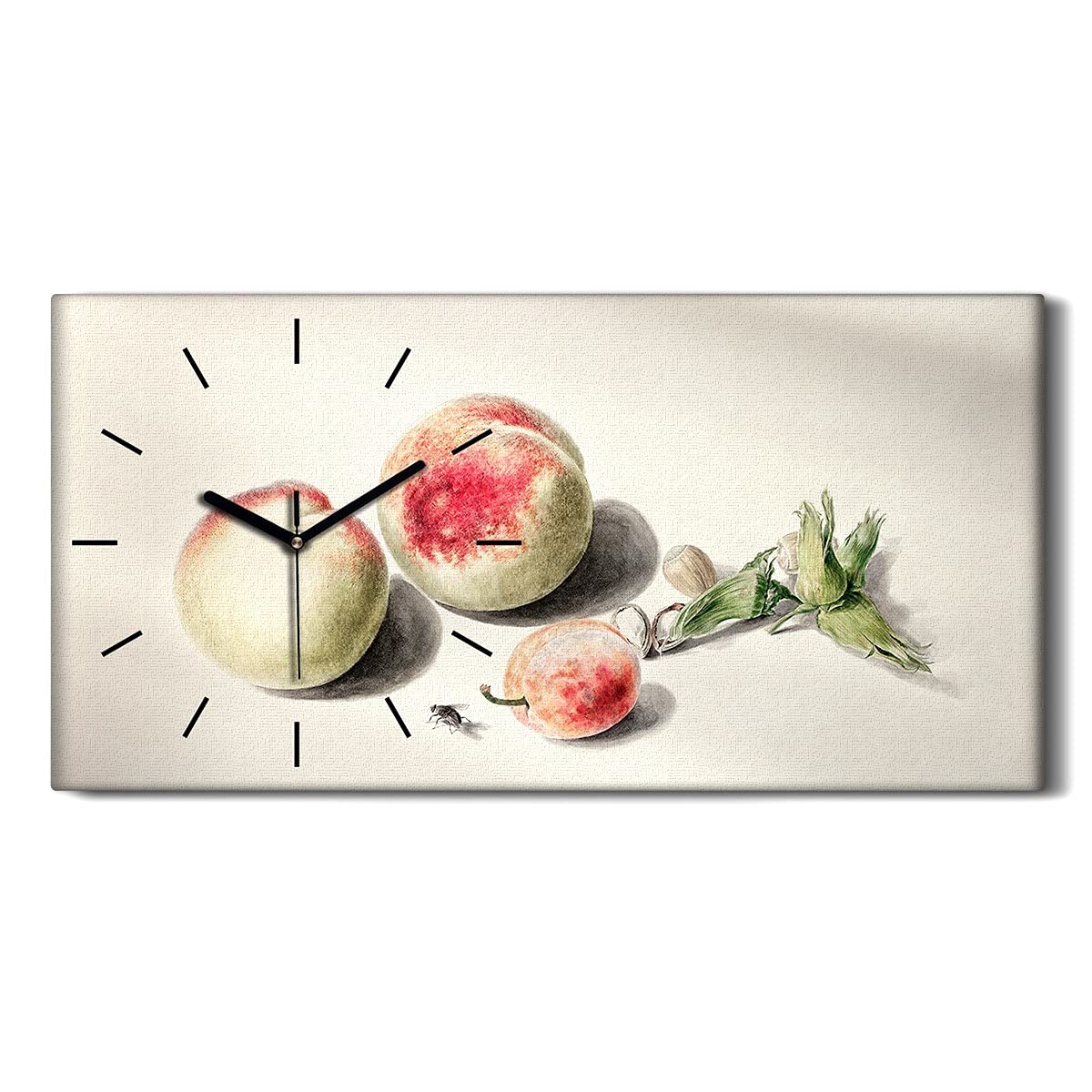 Horloge sur Toile Ne Pas Tic Tac En Silence Décoration Chambre Fruits