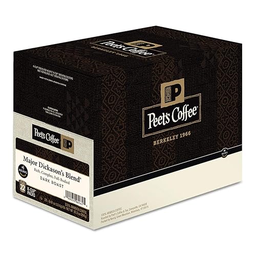 Vista 57 de Peet's Coffee, Cápsulas K-Cup Dark Roast para cafeteras Keurig, tostado francés, 88 unidades (4 cajas de 22 cápsulas K-Cup)