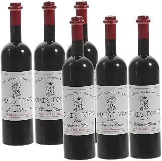 TOYANDONA Copos De Vinho De Plástico Brinquedos Infantis 6 Peças Casa De Boneca Mini Acessórios De Vinho Soldado Comida De Plástico Casa De Bonecas Miniaturas Casa Minúscula