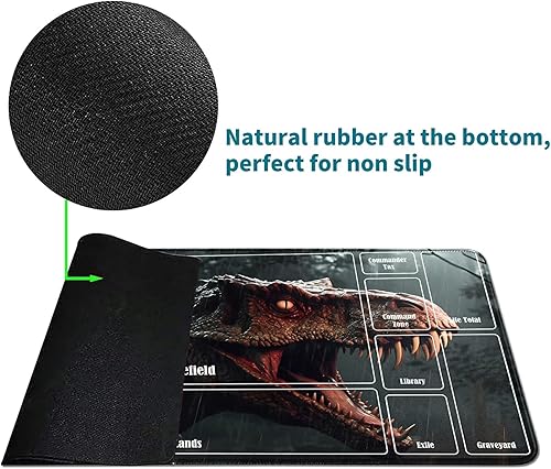 Miniatura 3 de Tapete de juego para MTG Card Playmat TCG, tapete de escritorio de 24 x 14 pulgadas, tapete cosido para Commander Board RPG CCG Game Magic The