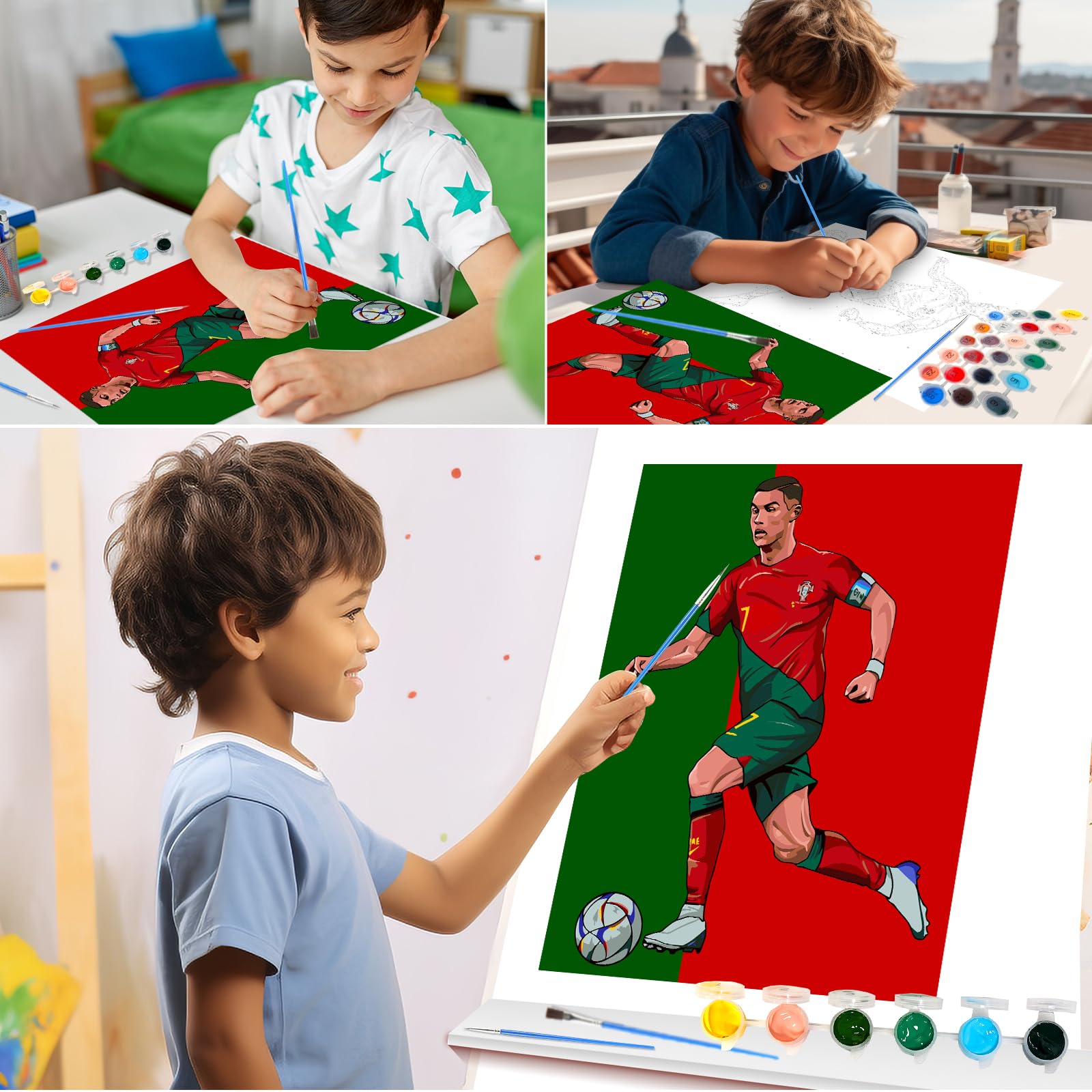 YAOYIN PEINTURE PAR Numéros Adultes Enfants Débutants, 4 Pièces DIY Kits de Pein