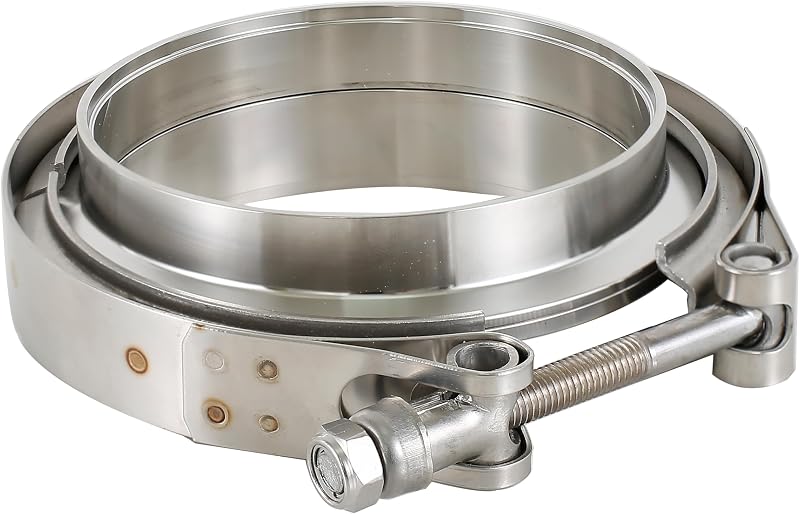 Abraçadeira V-Band de 7,62 cm com Flanges Macho e Fêmea eLifecenter – 1 unidade
