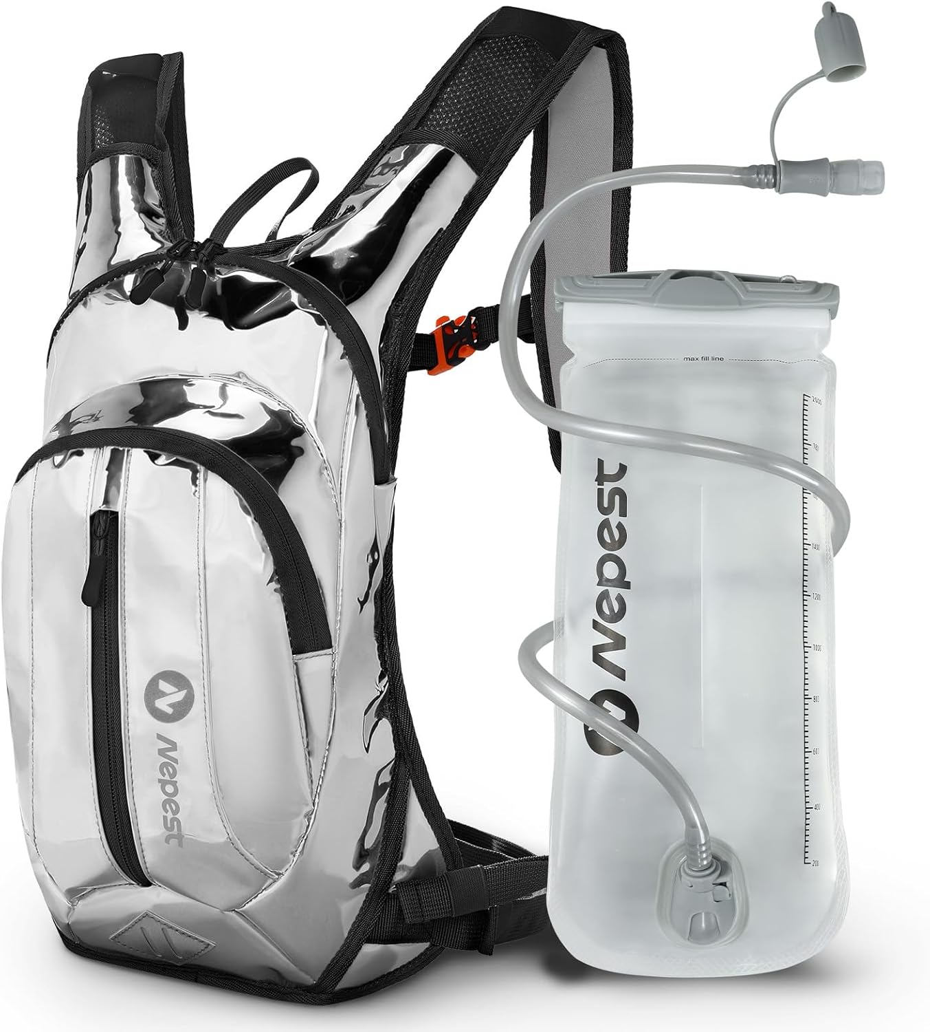 Nepest Hydration Pack Backpack for Women & Men, Lightweight Water Backpack with 2L Water Bladder for Hiking Cycling Running Biking