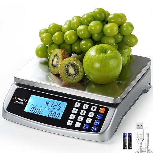 Atogou LC300 66lb Food Scale, Commercial Kitchen Scale