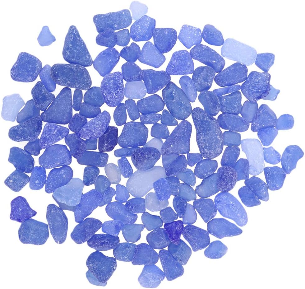 Balacoo Aquarium Gravel Stone Natural Gravel Irregular Shape Polished Gravel for Outdoor Garden Landscaping Vase Fillers Decoration Blue - Image 4