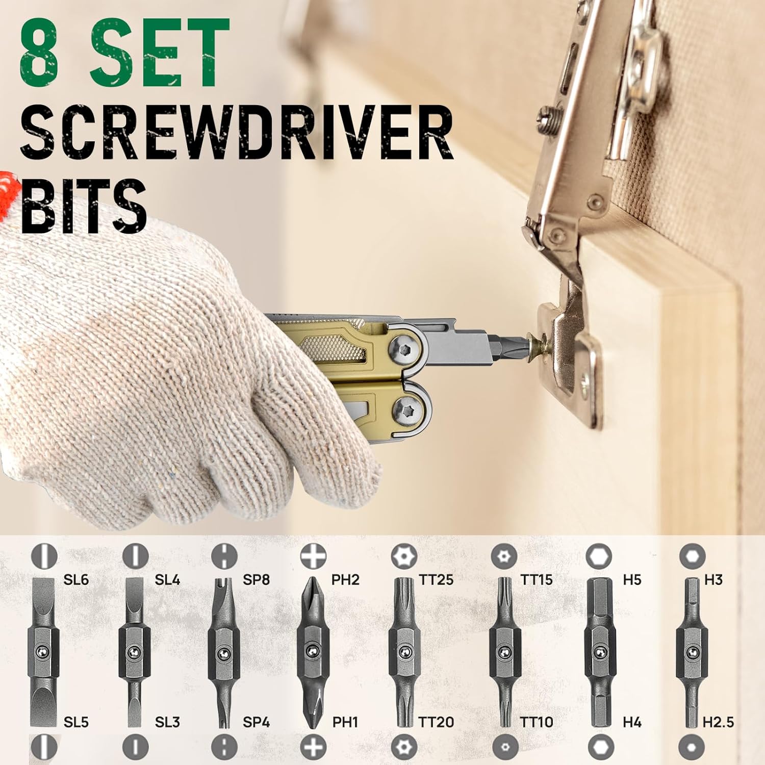 BIBURY Multitool Pliers Pro BI2045, Foldable Multitools with Replaceable Wire Cutters and Saw, Stainless Steel Multi Tool w/Upgraded Scissors and Screwdriver Set, Ideal for Camping, Hiking, Survival