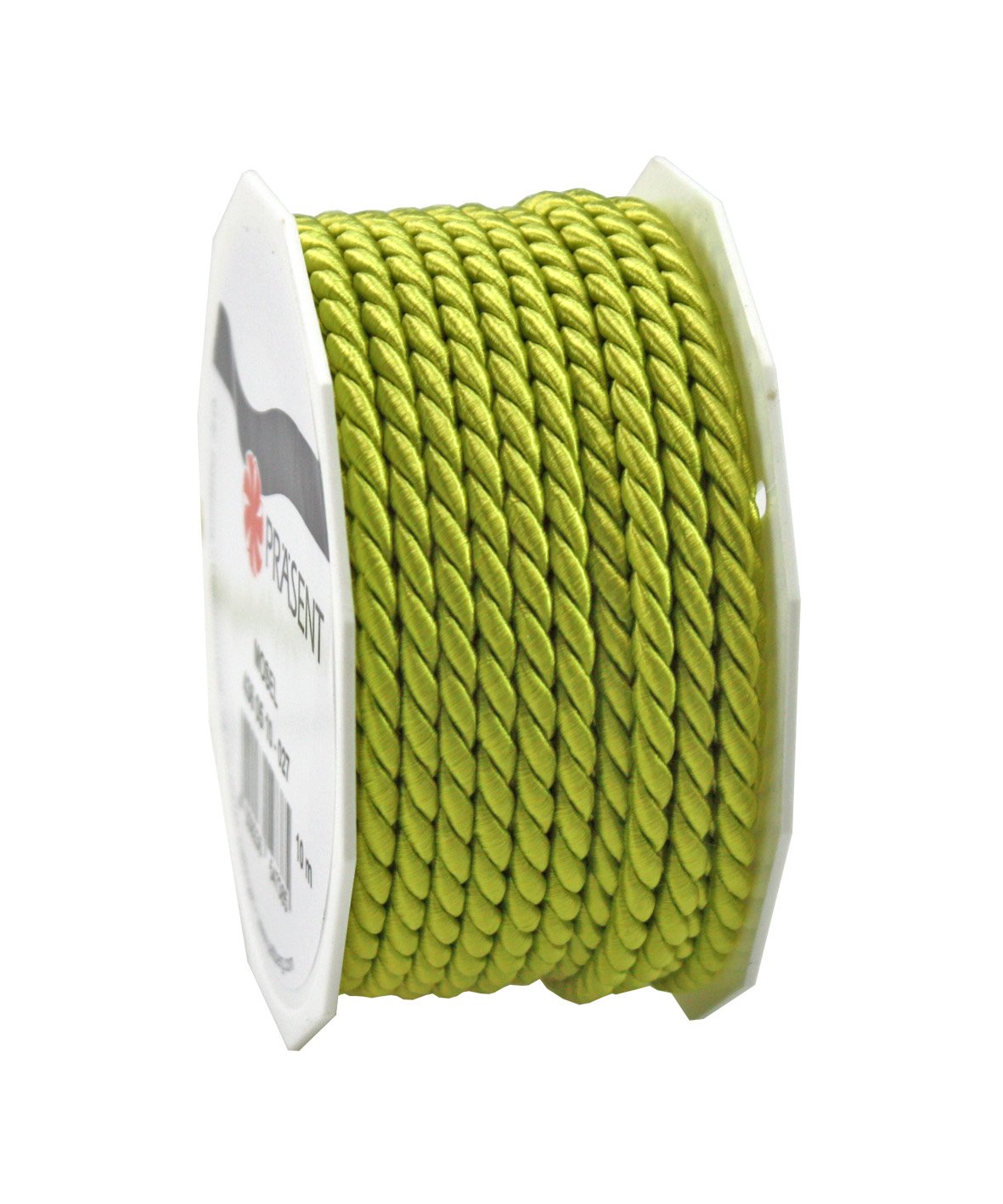 C.E. Pattberg Mosel Cord in Lime (Green), 55 Yards of Braided Cord for Gifts Parcels & Presents, 0.16 inches Width