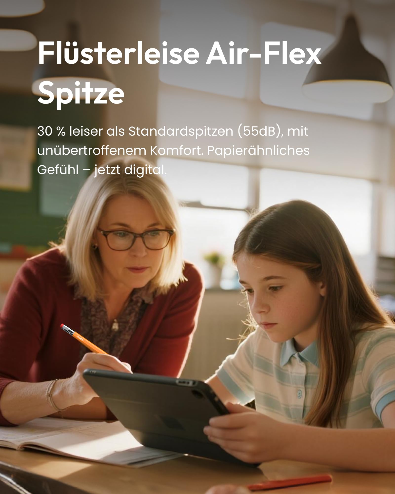 Metapen Air8 Pro X iPad Stift, Air-Flex Soft-Tip, Micro-Luftkammern, 26H Akku, Bleistiftgefühl | iPad Pencil mit 26-Stunden-Akku, Stift für iPad A16/11/10/9/8/7/6, Pro12.9/11/13 Zoll M4/M5, Air 3/4/5/M2/M3/M4, Mini 5/6