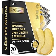 Under Eye Patches (20 Pairs) - Eye Patches For Puffy Eyes And Dark Circles - Under Eye Mask For Beauty &amp; Personal Care - Under Eye Mask Amino Acid &amp; Collagen For Dark Circles And Puffiness by Celor