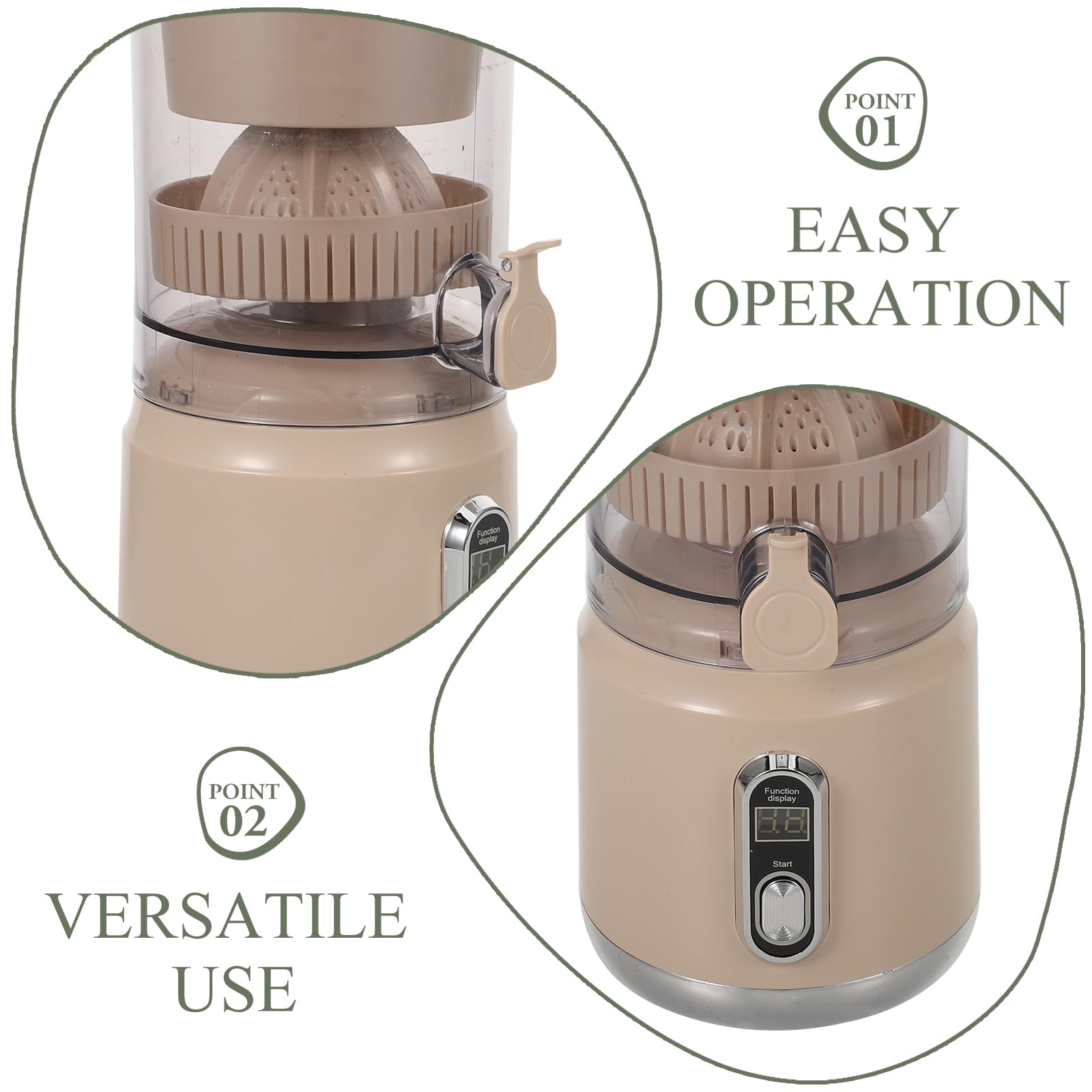 MAGICLULU Exprimidor Eléctrico de Cítricos Exprimidor de Naranjas Portátil Extractor de Jugo Automático con Separador de Jugo para Hacer Zumo de Limón Casa o Viajes