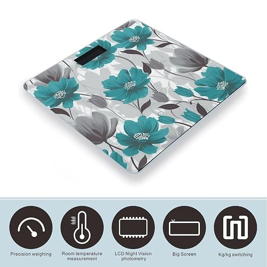 Báscula Digital de Baño con Pantalla LED y Vidrio Templado miniatura 3