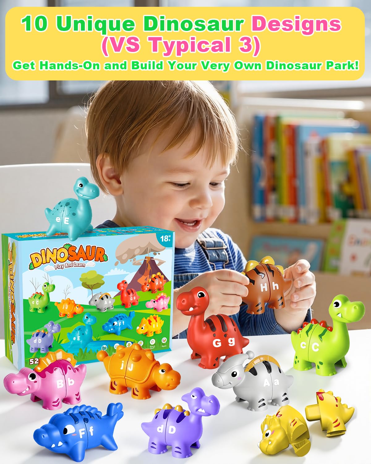 Dinosaur Alphabet Toys for Toddlers - Learn Letters! -2