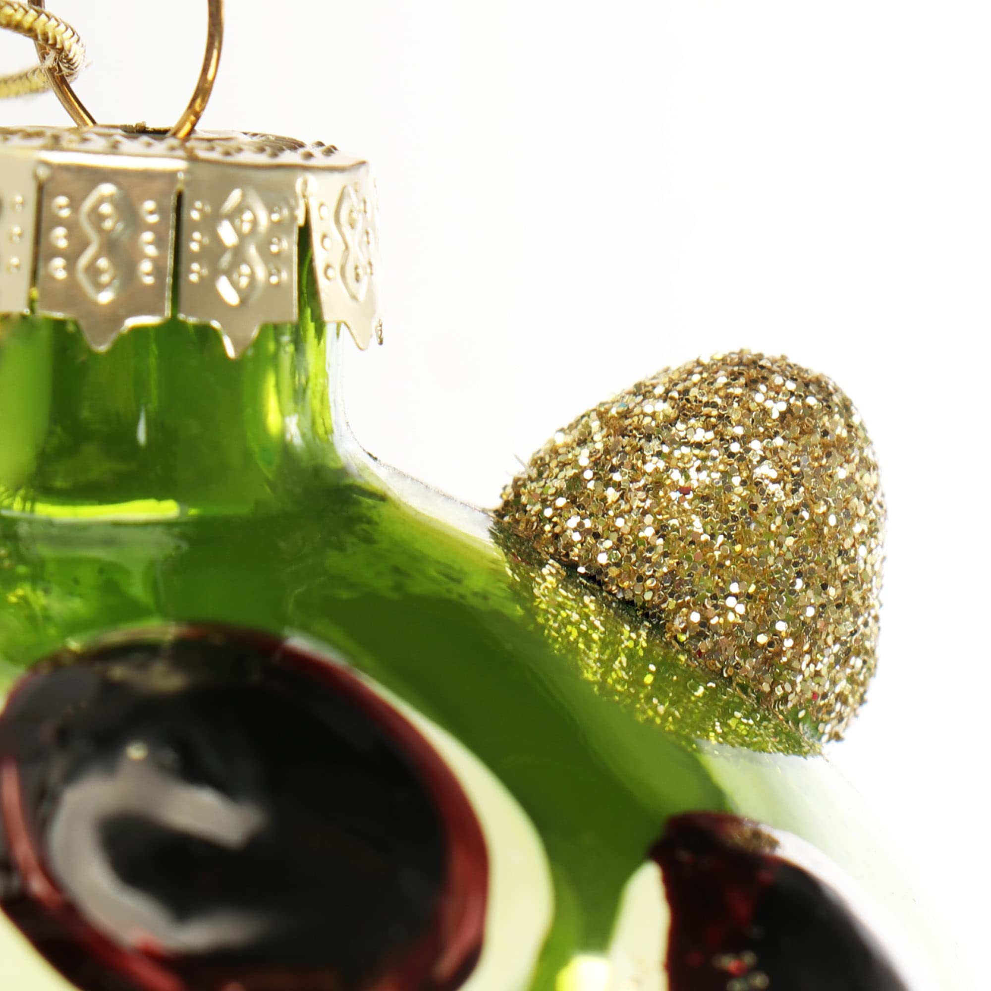 com-four® 3X Premium Christbaumschmuck - Deko-Alien aus echtem Glas - besondere Baumkugeln als Weihnachtsdeko - spezielle Weihnachtsbaumanhänger (Fantasy-Alien - 3 Stück)