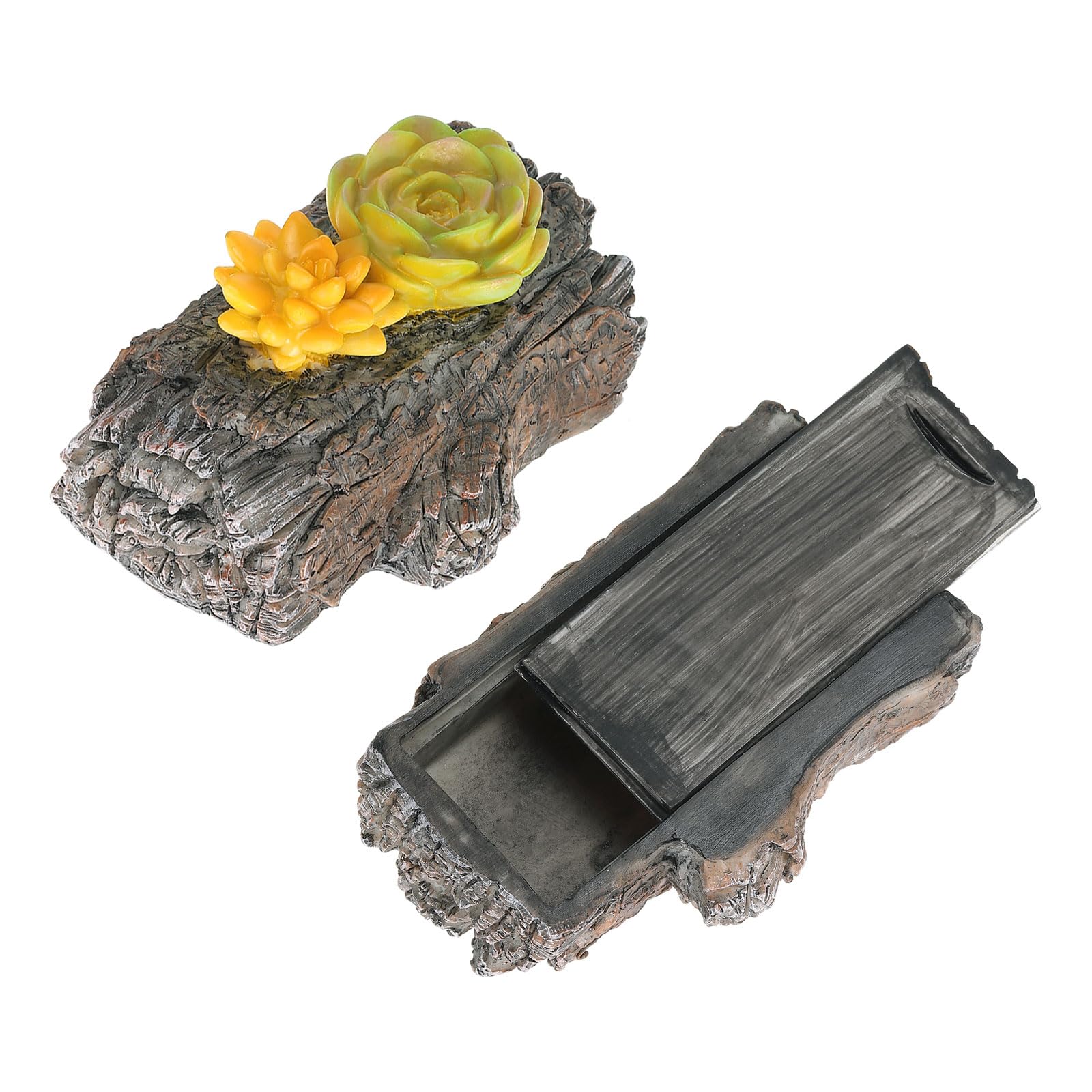 Faux Rock Boîte à clés cachée uxcell et coffret de rangement en pierre étanche pour jardin