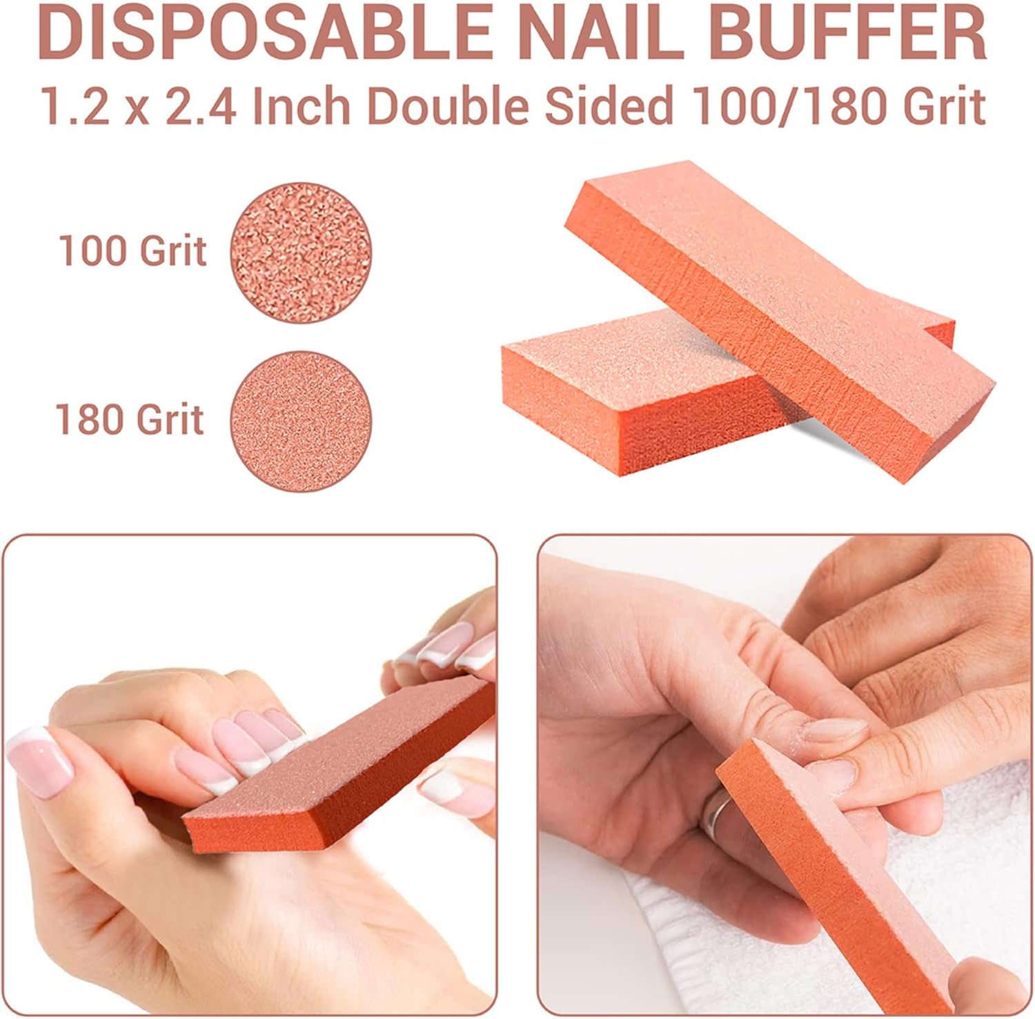 200-Count 3-Piece Pedicure Kit – Nail File, Pumice Pad & Buffer – Disposable, Individually Wrapped for Foot Care, Travel & Home Use