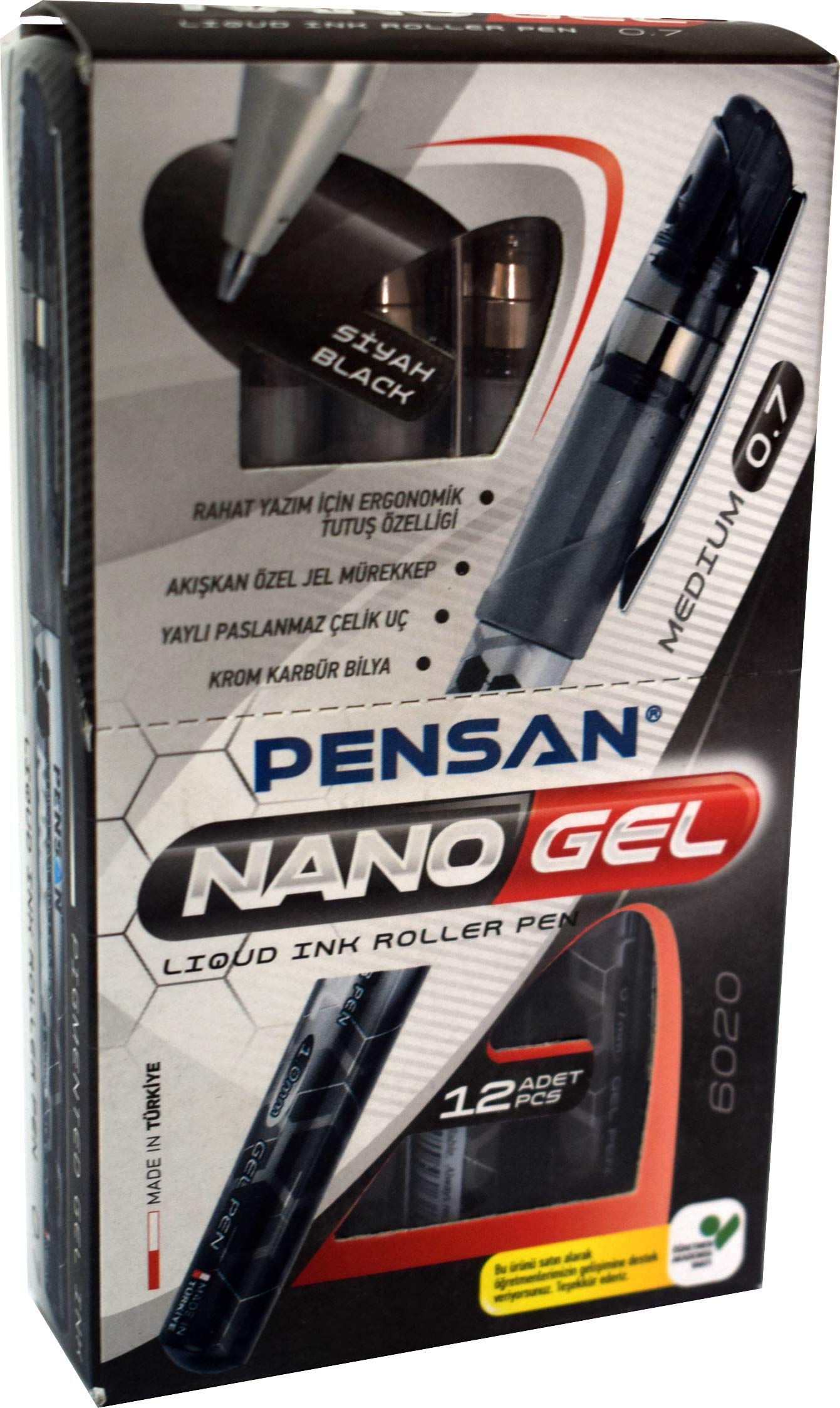 PENSAN ROLLER KALEM 0.7 NANO JEL 6020 SİYAH