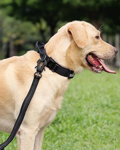 Miniatura 2 de Joytale Collar táctico para perro con asa, collar militar resistente con 2 parches para entrenamiento, collares tácticos ajustables para perros