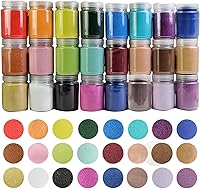 Vista 1 de HappyFiller Juego de 24 kits de arte de arena de colores, manualidades de arena de Unity, material de pintura de dibujo, rellenos de jarrones