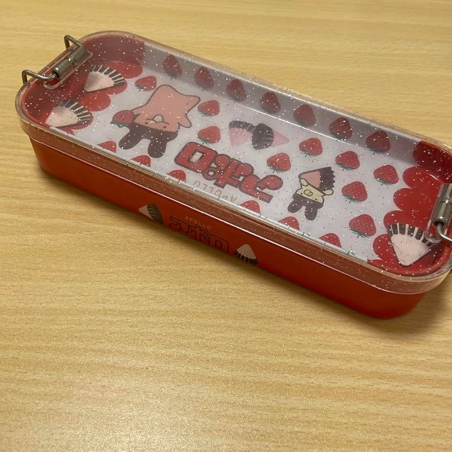 Amazon.co.jp: 平成レトロ アポロチョコ 缶ペンケース 筆箱