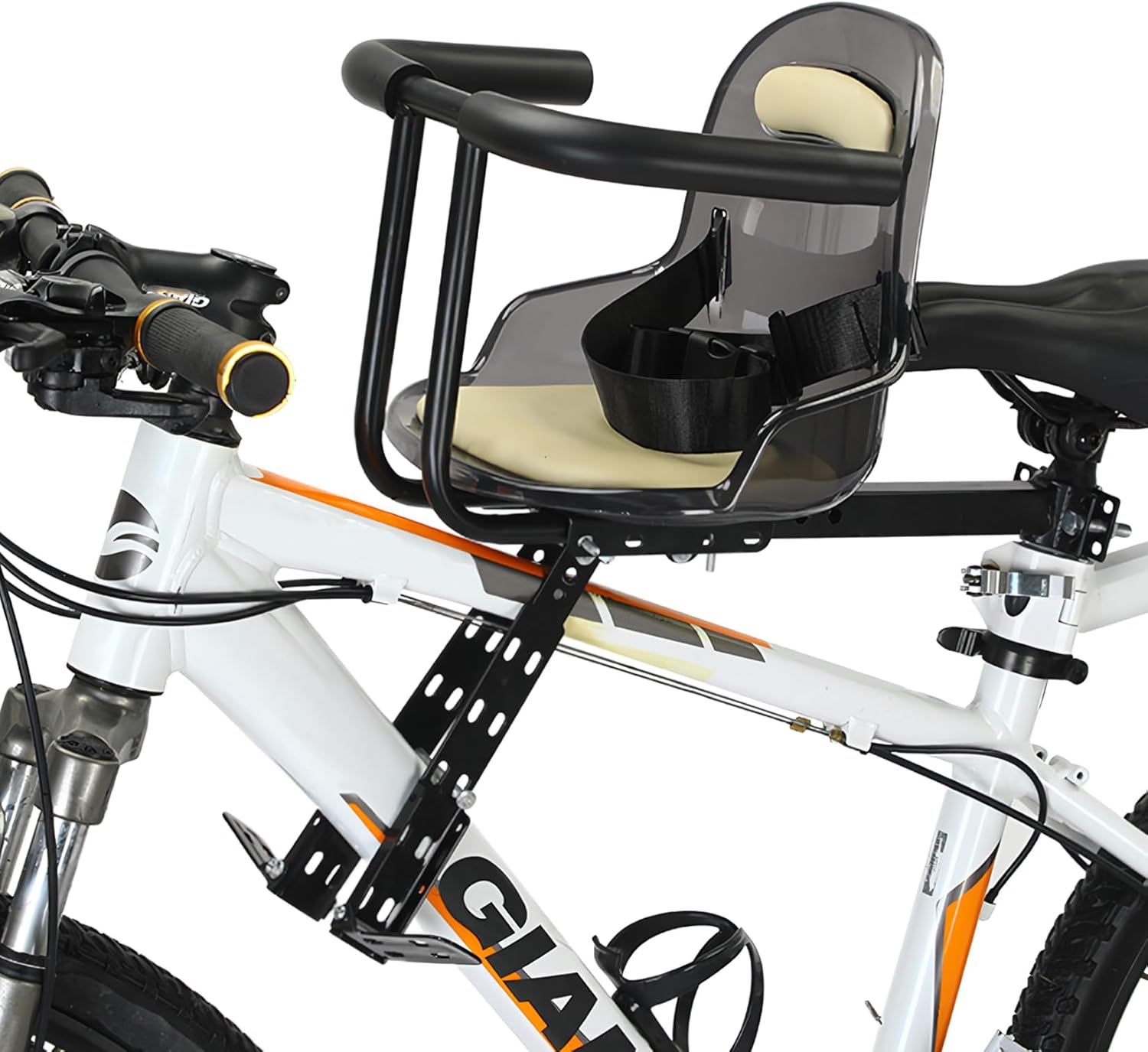 Front Bike Seat Toddler Baby Bike Seat for Adult Bike Bike Attachment for Toddlers 1-7 Front Mounted Child Bike Seat Kids Bike Seat Child Bike Seat Suitable for Mountain Bikes