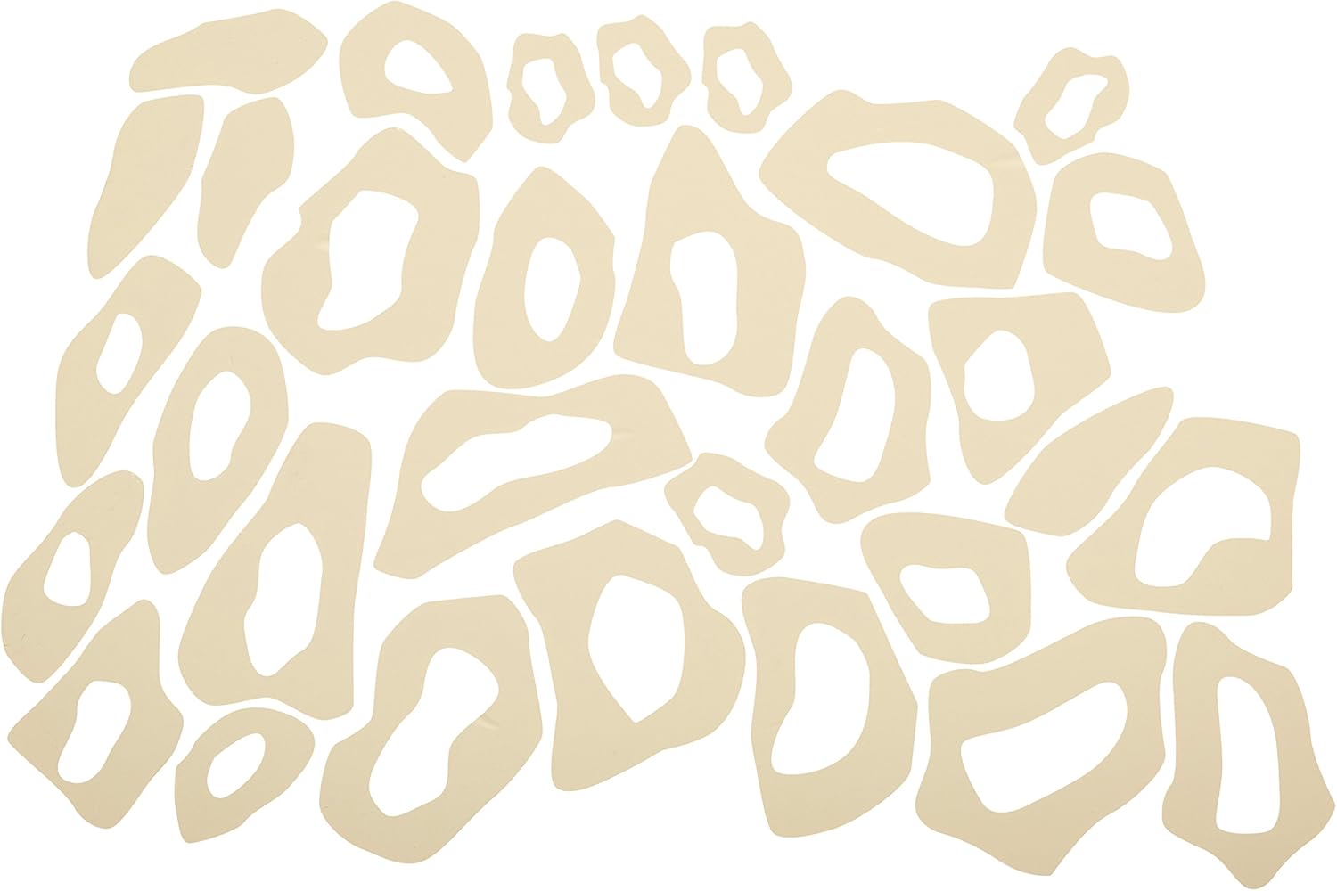 Leopard Animal Print Wall Vinyl Circle Stickers Rings Decals - Beige