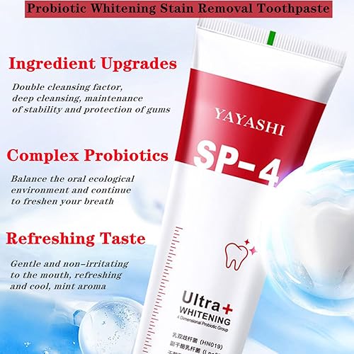 Miniatura 2 de Pasta de dientes probiótica Yayashi Sp-4 blanqueadora, Sp-4 Super Probiotic-4 Pasta de dientes, SP-4 Pasta de dientes iluminadora para aliento