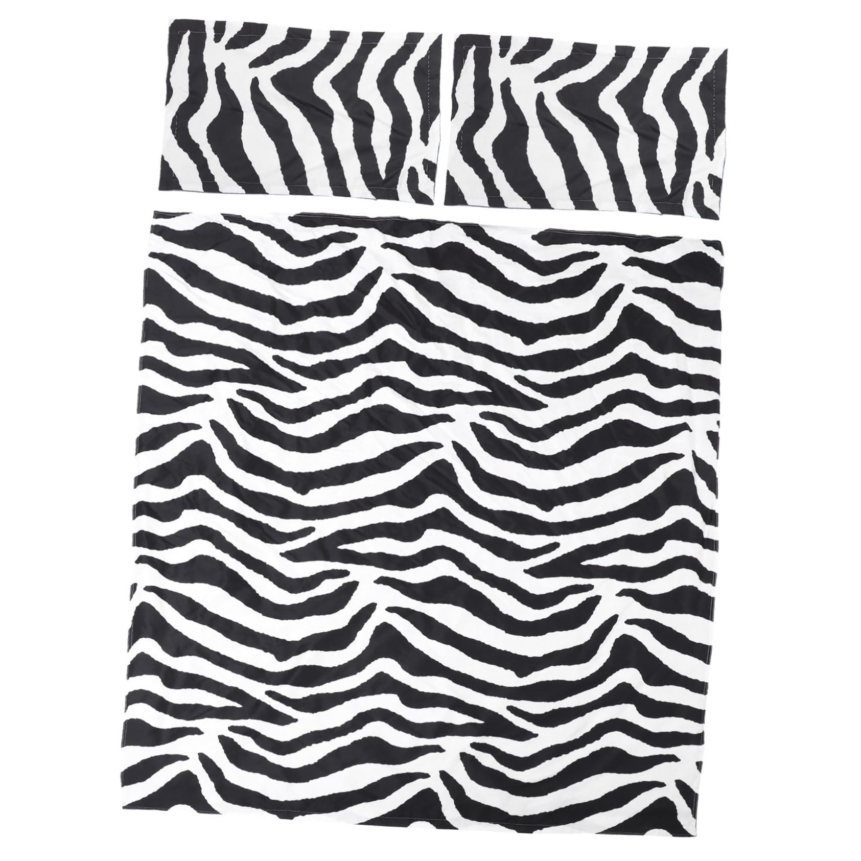 Housse de couette coton aloe noir avec 2 taies d'oreiller pour lit adulte et enfant