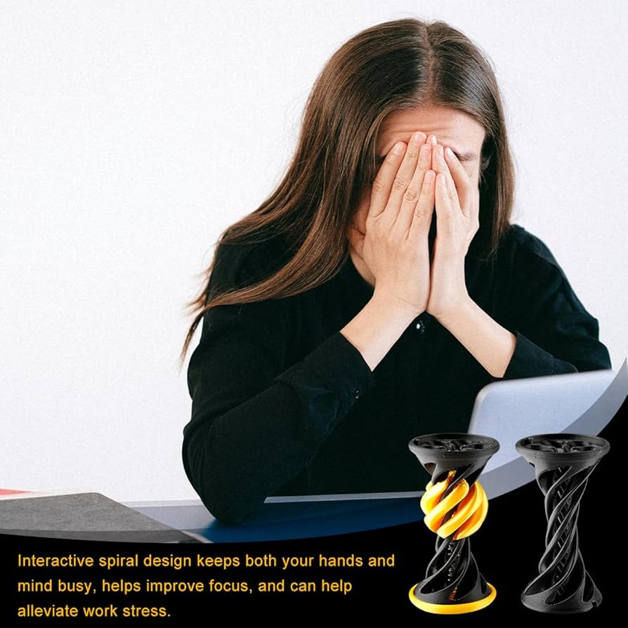 Lotsdonxia 3D Printed Spiral Cone Fidget Toy - Mini Stress Relief