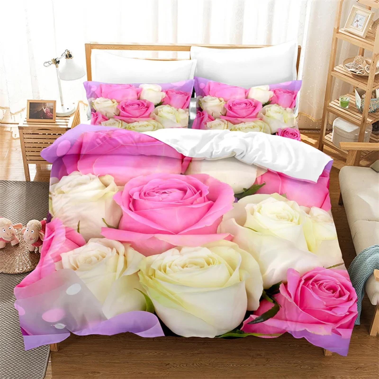 Linge de lit king size rose pour une ambiance de chambre cocooning