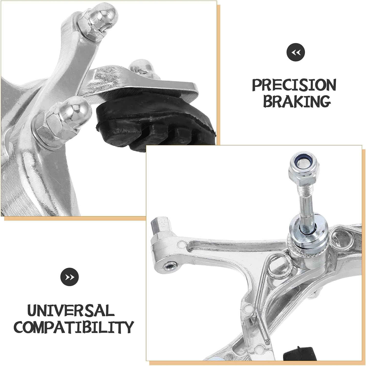 2pcs Bicycle Brake Calipers Front Rim Brakes Set for Fixed Gear Road Bikes Cycling Parts Accessories