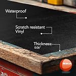 RESILIA Work Bench Mat - 36" X 96", Scratch-Resistant PVC Mats - Protect Your Workbench, Table, or Tool Station from Painting, Woodworking, Crafting, Building, & More, Black, Made in The USA
