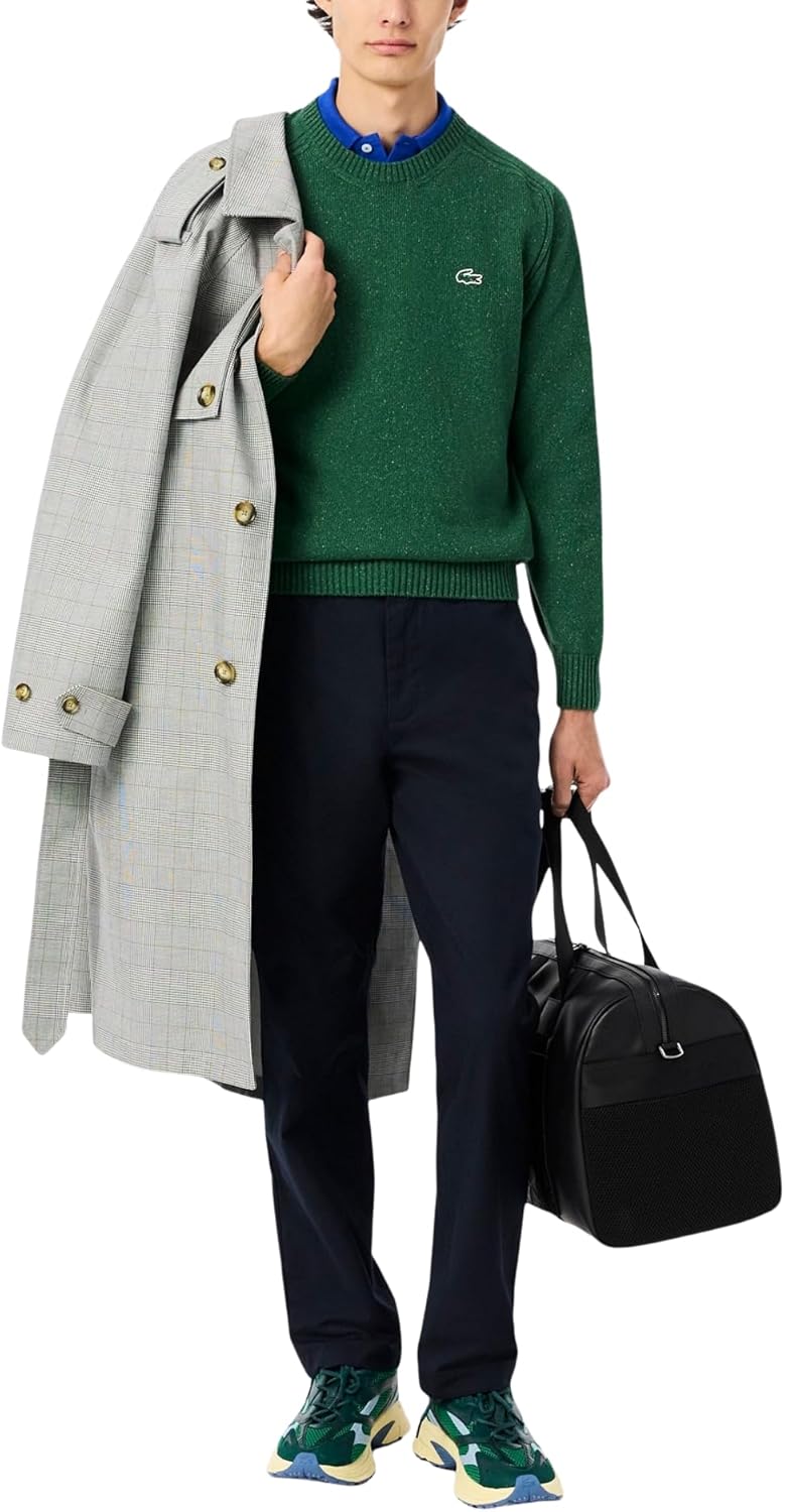 Lacoste Men's French Made Slub Wool Sweater - Image 3