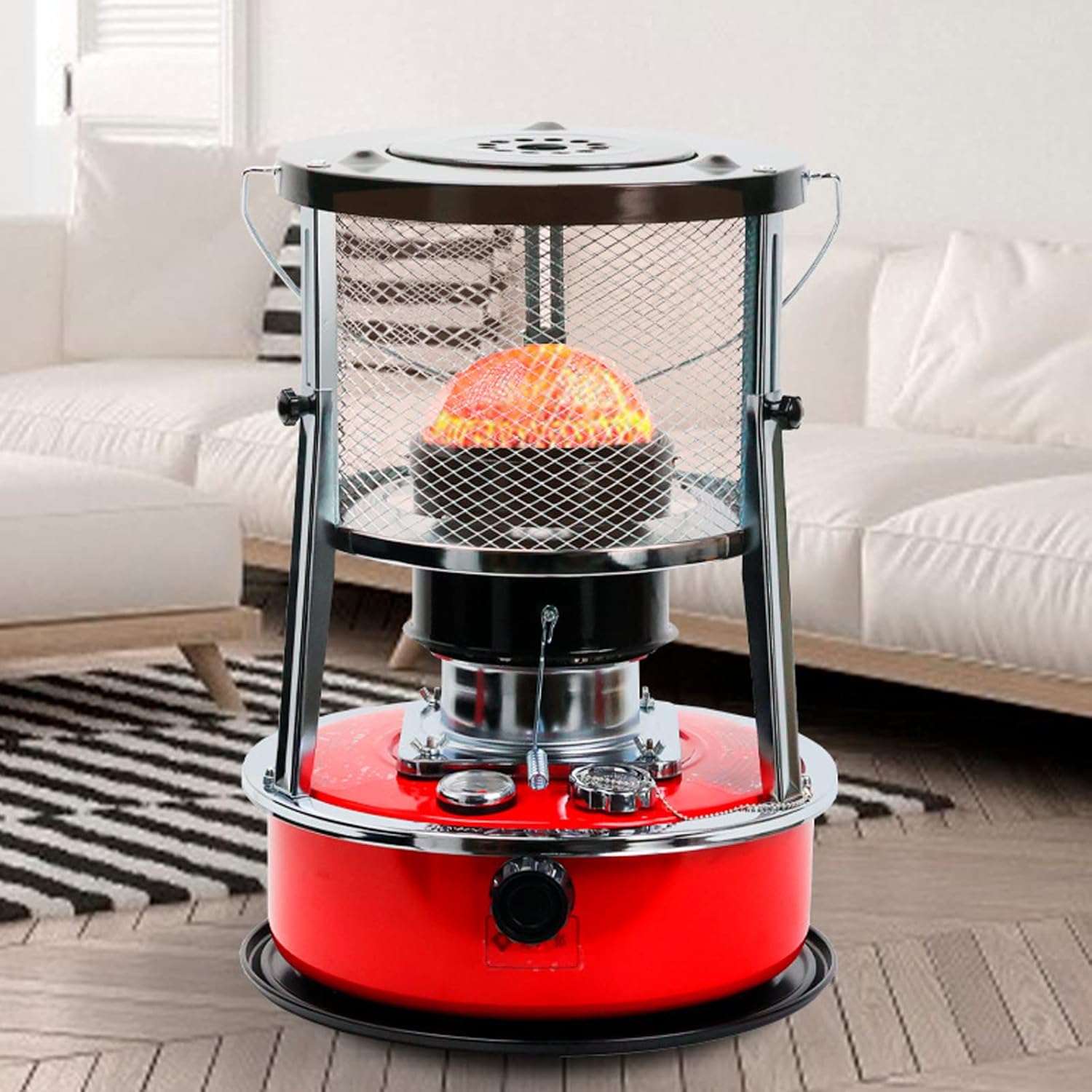 Heating Stove with Carry Bag and 6 Wicks Household Kerosene