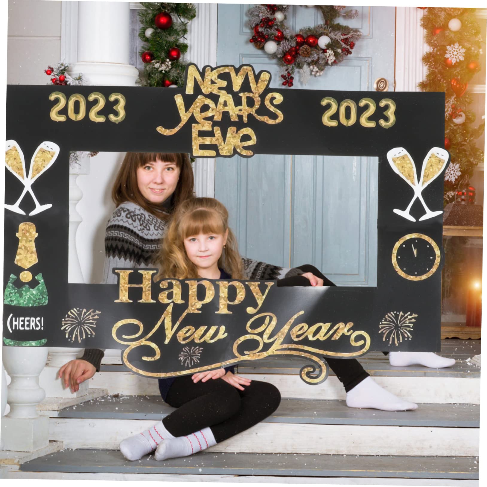 Alipis 5stücke Neujahrs-fotoprops Handgehaltener Fotorahmen Für Silvesterfeiern Leicht Und Tragbar Für Partys Und Neujahrsevents Sorgt Für Fröhliche