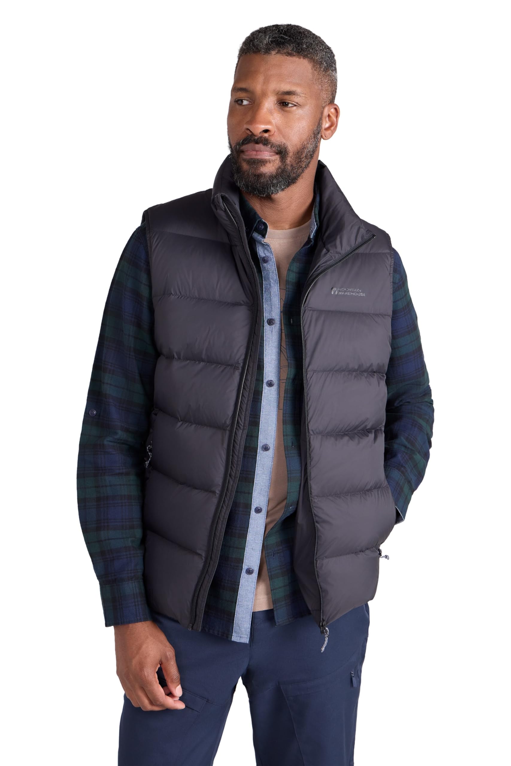 Mountain Warehouse Stratus Mens Packable Down Gilet Black L