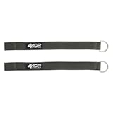 Squat Rack Straps - Heavy Duty Power Rack Straps Compatible with 4KOR Shoulder Exercise Cords - One Pair of Squat Rack Straps with Metal D-Rings - 4KOR Fitness