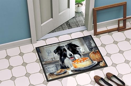 Miniatura 4 de Caroline's Treasures DAC1744MAT Border Collie Fall Kitchen Pumpkins Doormat 18x27 Front Door Mat Indoor Outdoor Rugs for Entryway, Non Slip Washable